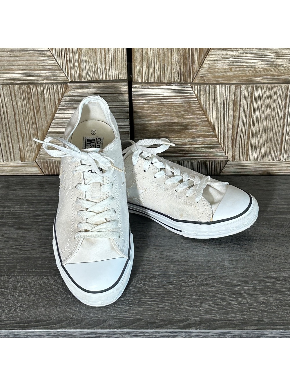 Converse One Star Low-Top White Canvas Sneakers Size Women 9 / Men 7 Streetwear - Picture 4 of 8